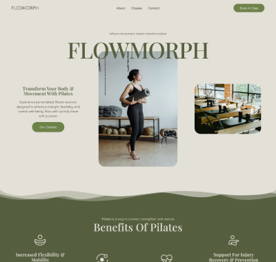 Homepage - Pilates Studio (Hello Plus) | Elementor Kit Library